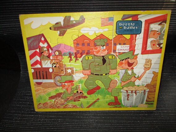 Beetle Bailey Cartoon Xxx Porn - Vintage 1960s Beetle Bailey Cartoon Comic Strip Frame Tray - Etsy