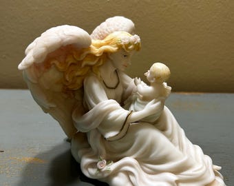 Beautiful Vintage Roman LTD Hand Painted ~ High Quality Seraphim Classic Angel ~ Rachel &quot;Children&#39;s Joy&quot; Angel #78047 ~ 1996