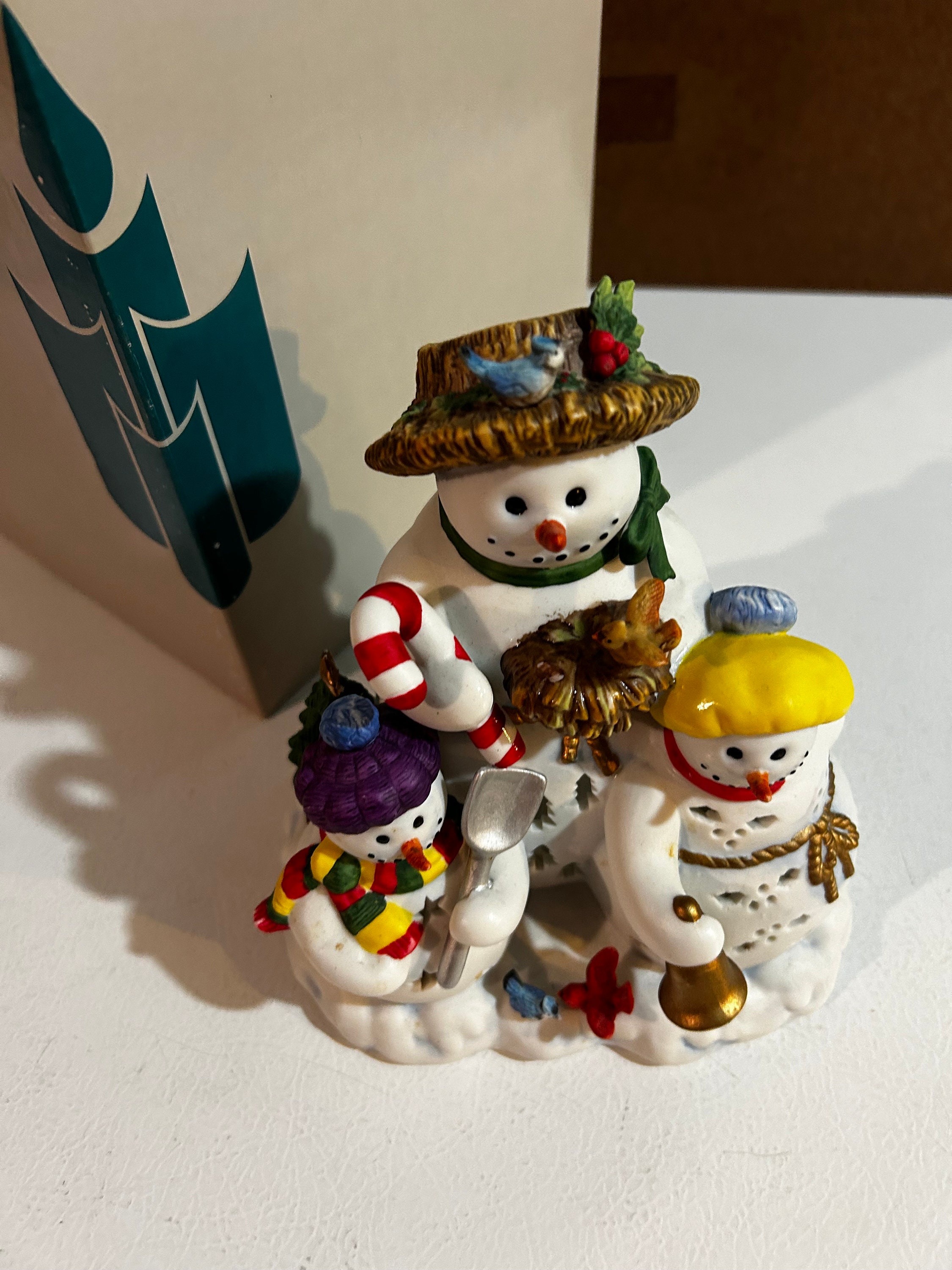 Bougeoir Bonhomme De Neige Pour Bougie Chauffe-plat - Déco De Noël