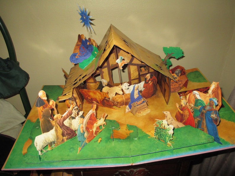 The MEDIAEVAL NATIVITY Pop-Up Book Nativity Scene Van Der | Etsy