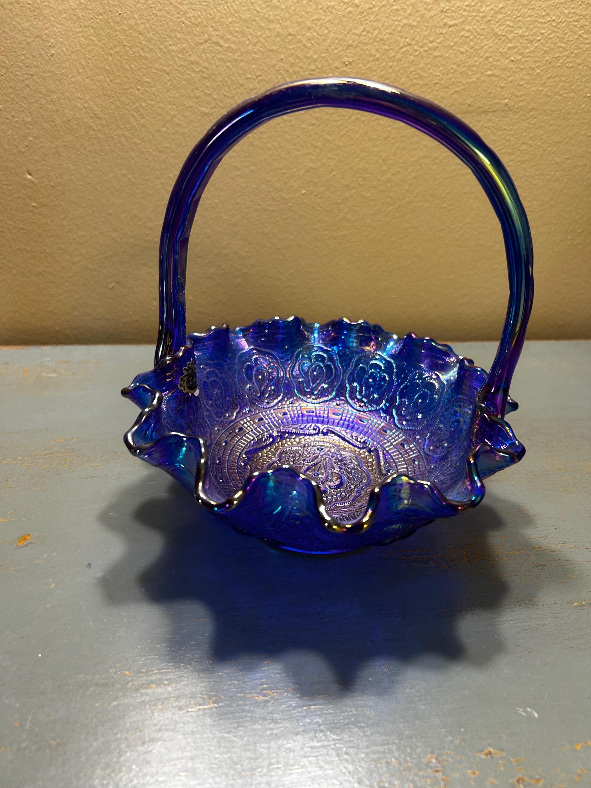 フェントン アメリカ ビンテージ バスケット ホブネイル フェントン フェントン アメリカ ビンテージ バスケット ホブネイル フェントン