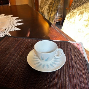 Rare Aurora Mid Century Modern Cup & Saucer Sets ~ ROYAL China ~ Made in USA