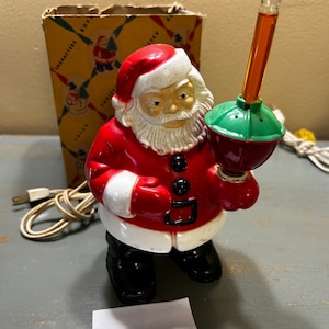 Rare Vintage 1950s Royal Bubble Light Santa ~ Bubble Light Included ~ Nice Condition! #2