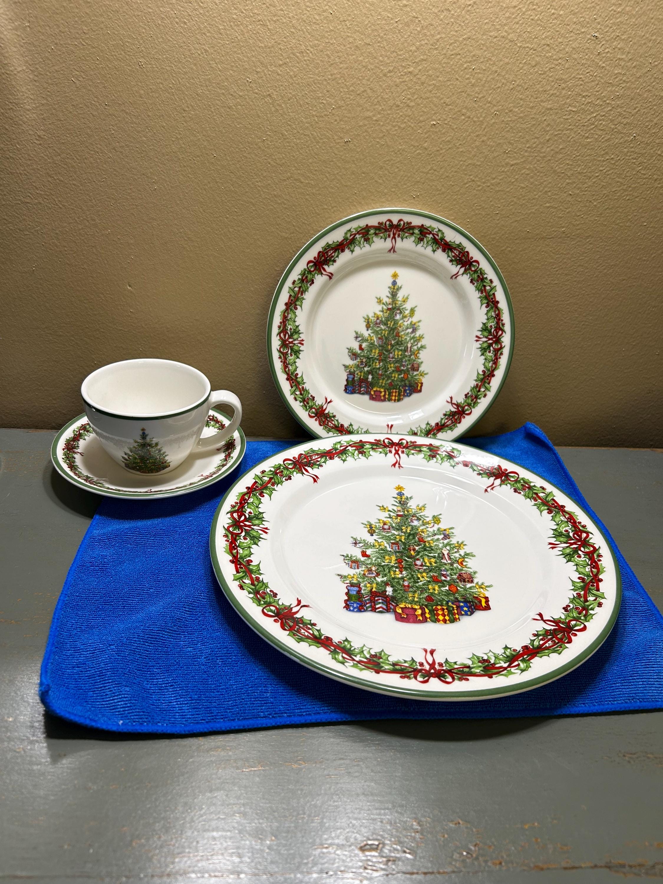 Retired Christopher Radko 4 Piece Place Setting of Holiday