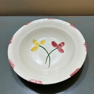 Retired Round Serving Bowl Floral Pattern by Blue Ridge / Southern Pottery ~ LovelyDesign