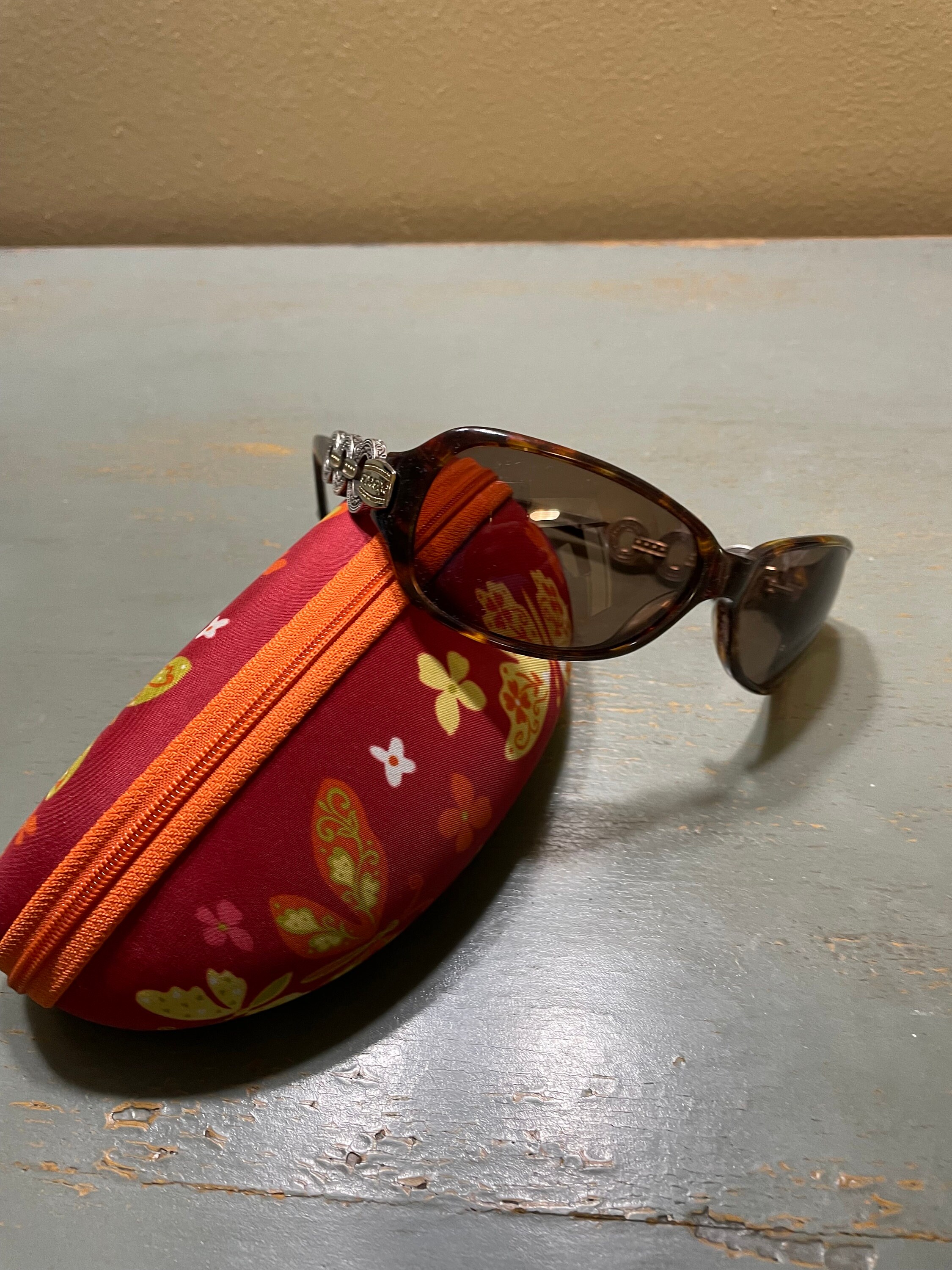 Retired Hand Made Brighton Sunglasses With Case Central Park Tortoise B Shaped Glasses Etsy