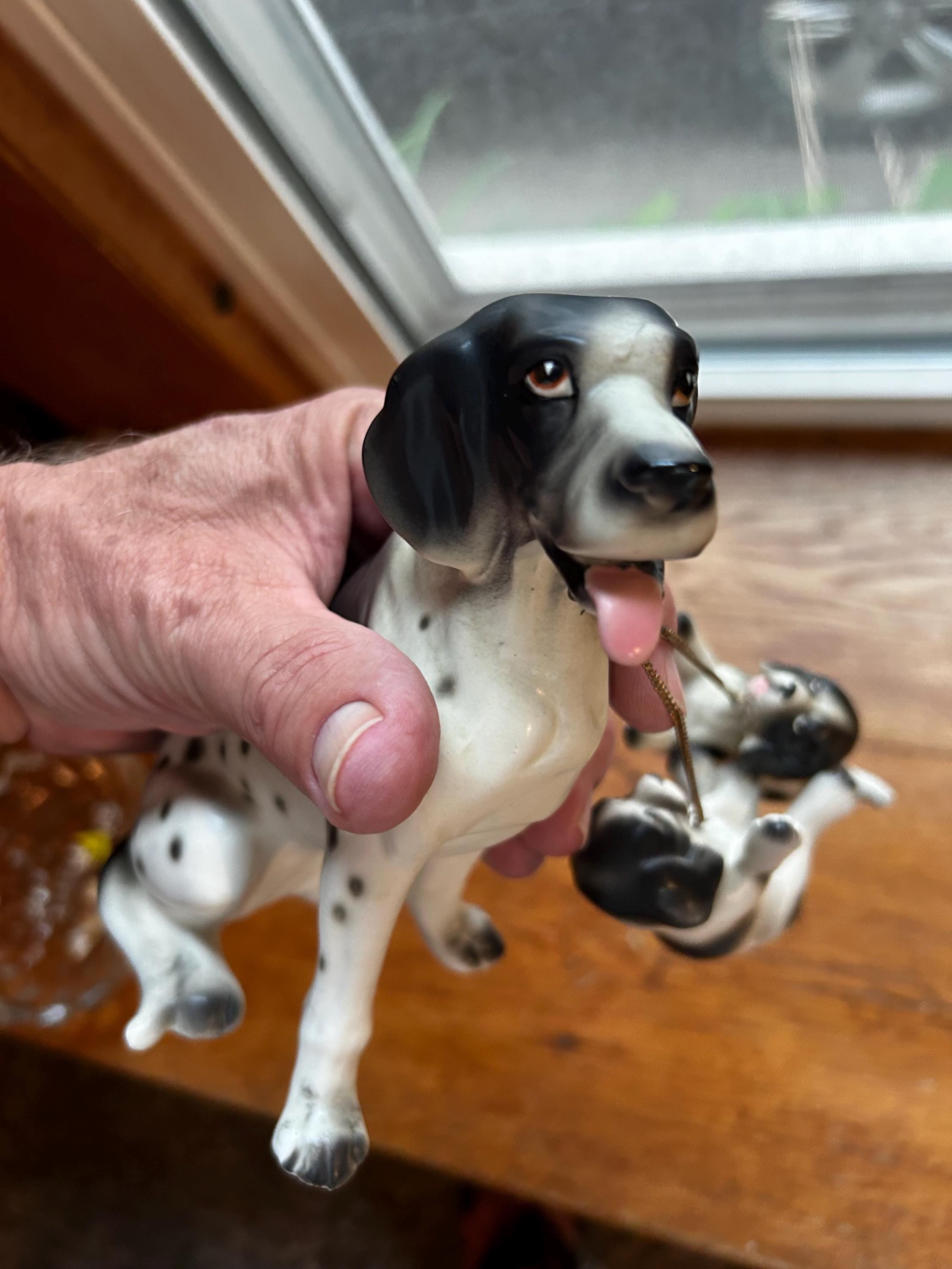 Hand Painted Lipper & Mann Spaniel / Great Dane Dog and Two