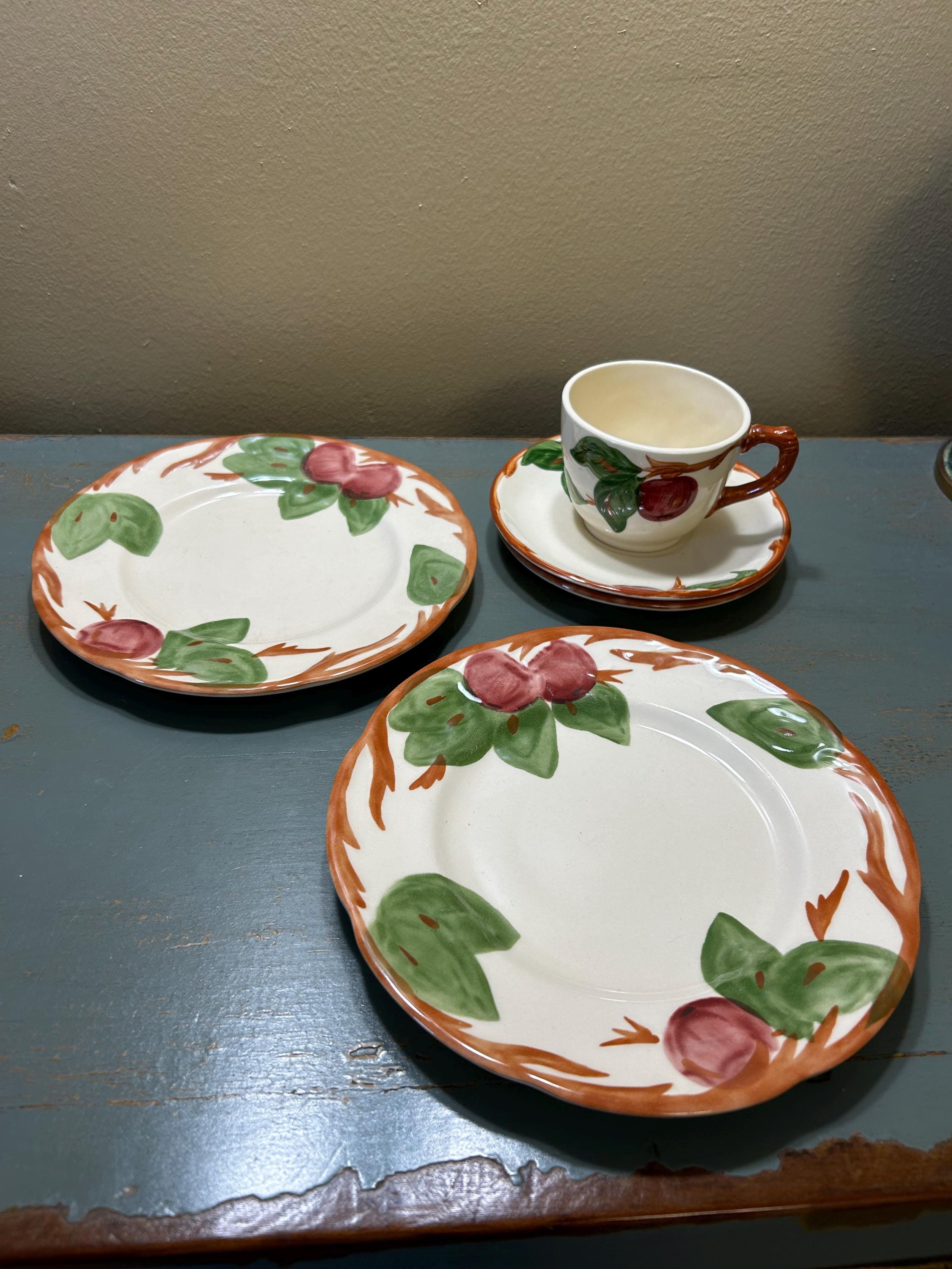 Nice Lot Franciscan Apple Salad Plates Cup and Saucer Made