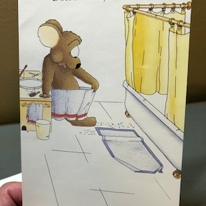 Vintage gay-interesse humoristische cartoongroet - grijs haar ~ Mark McNallies - ongebruikte kaart 1990