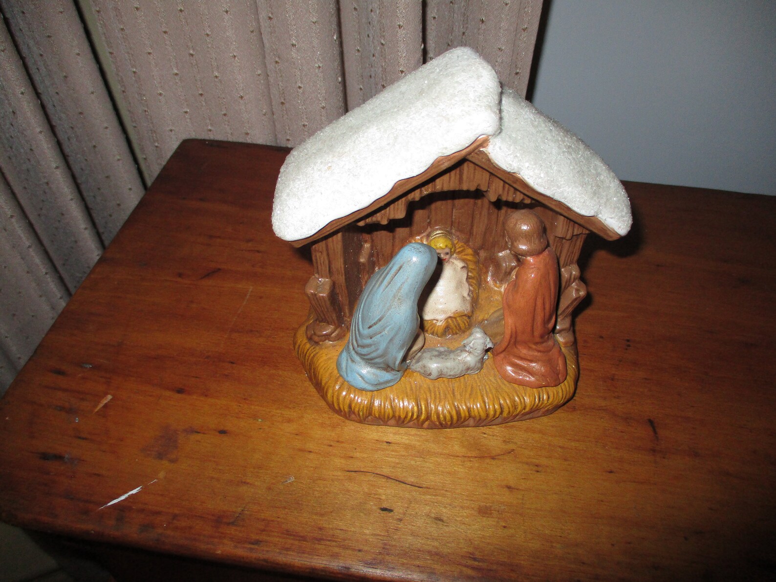 Vintage Hand Painted Musical Ceramic Nativity Set A Real Etsy