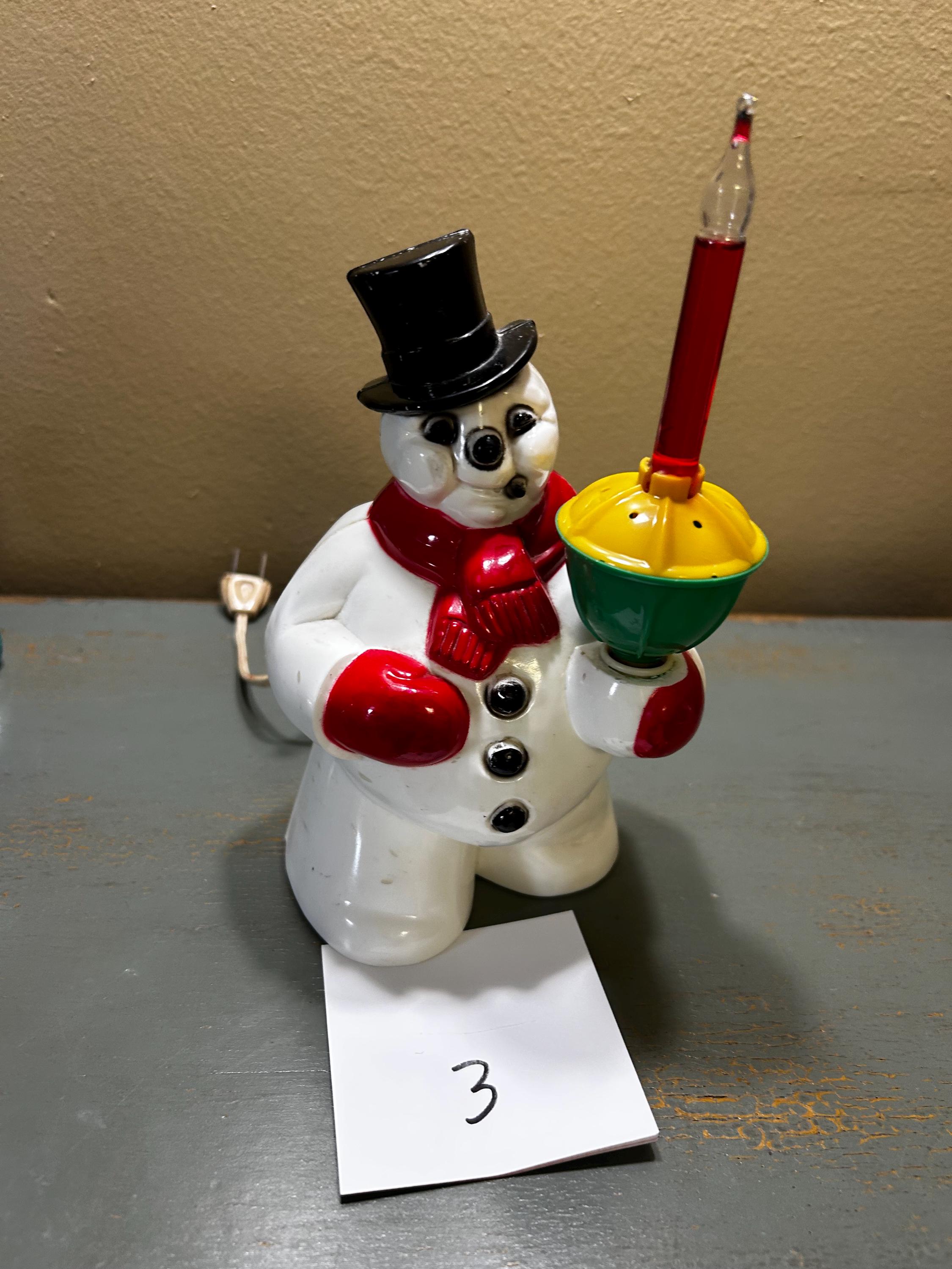 Rare Vintage 1950s Royal Bubble Light Snowman ~ Bubble Light Included ~ Nice Condition! #3