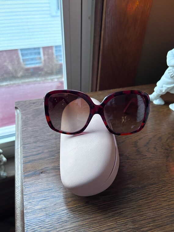 Versace Red and Black Tortoiseshell Sunglasses Versace VE4465 Sunglasses | LensCrafters main image 3