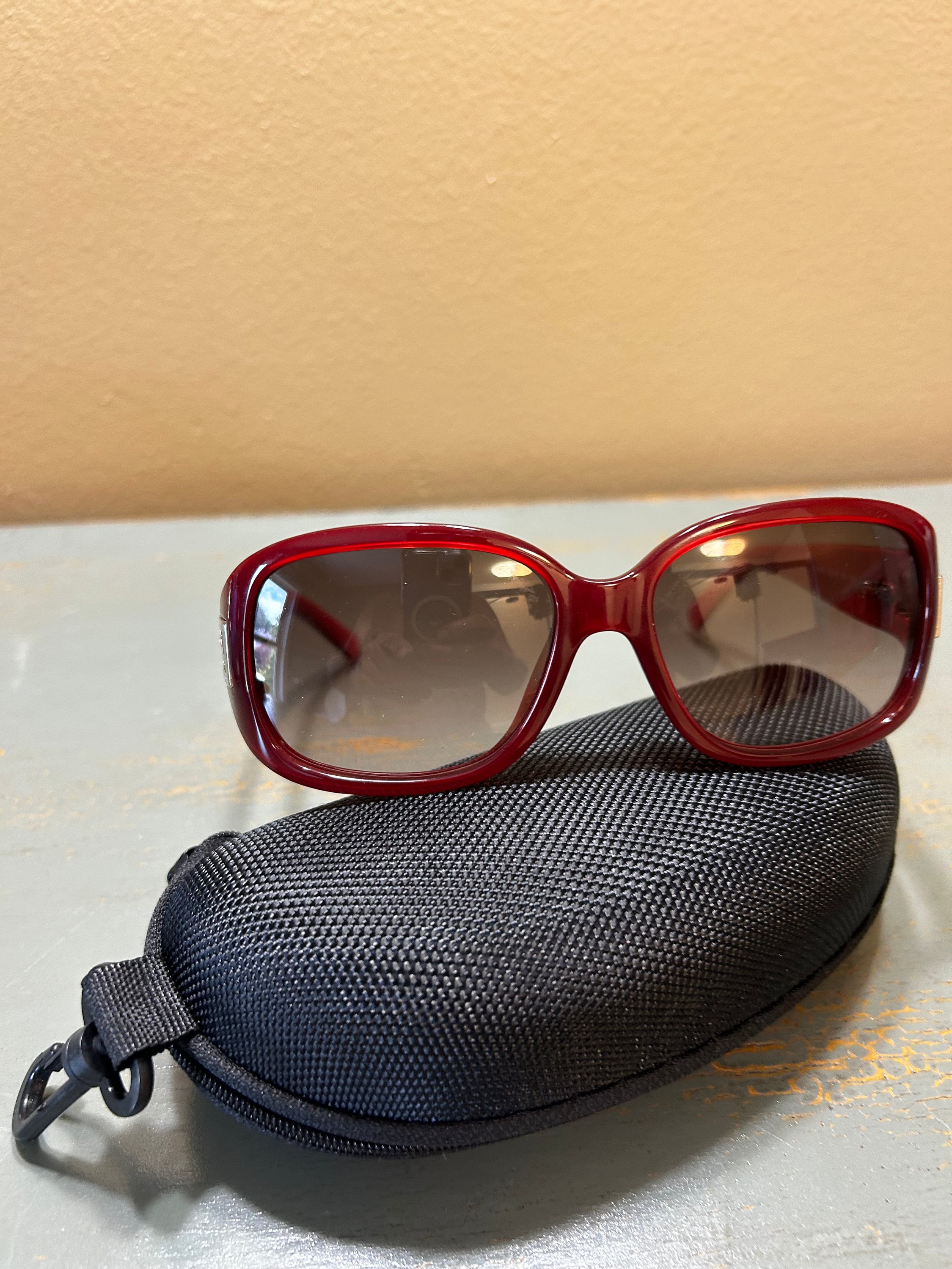 Fendi Fs5205 Glasses Fendi Sunglasses FS5206 Red Ombre Frames / Black Lenses | eBay main image 2