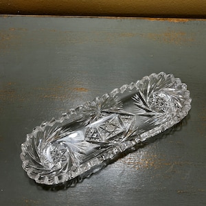Beautiful Antique American Brilliant Period Rare Oval Bowl / Serving Plate ~ ABP ~ Nice Looking!
