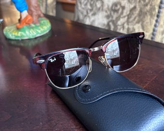 Ray Ban Round Clubmaster Sunglasses Model 4246 Made in Italy  display picture 3