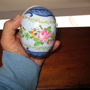 Rare Vintage Paper Machie Large Easter Egg Candy Container ~ Germany ~ Very Nice!