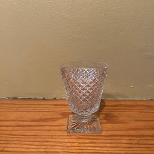 Lote antiguo de tallos con base de ostras o cócteles de frutas de Westmoreland English Hobnail transparentes / Juego de 6