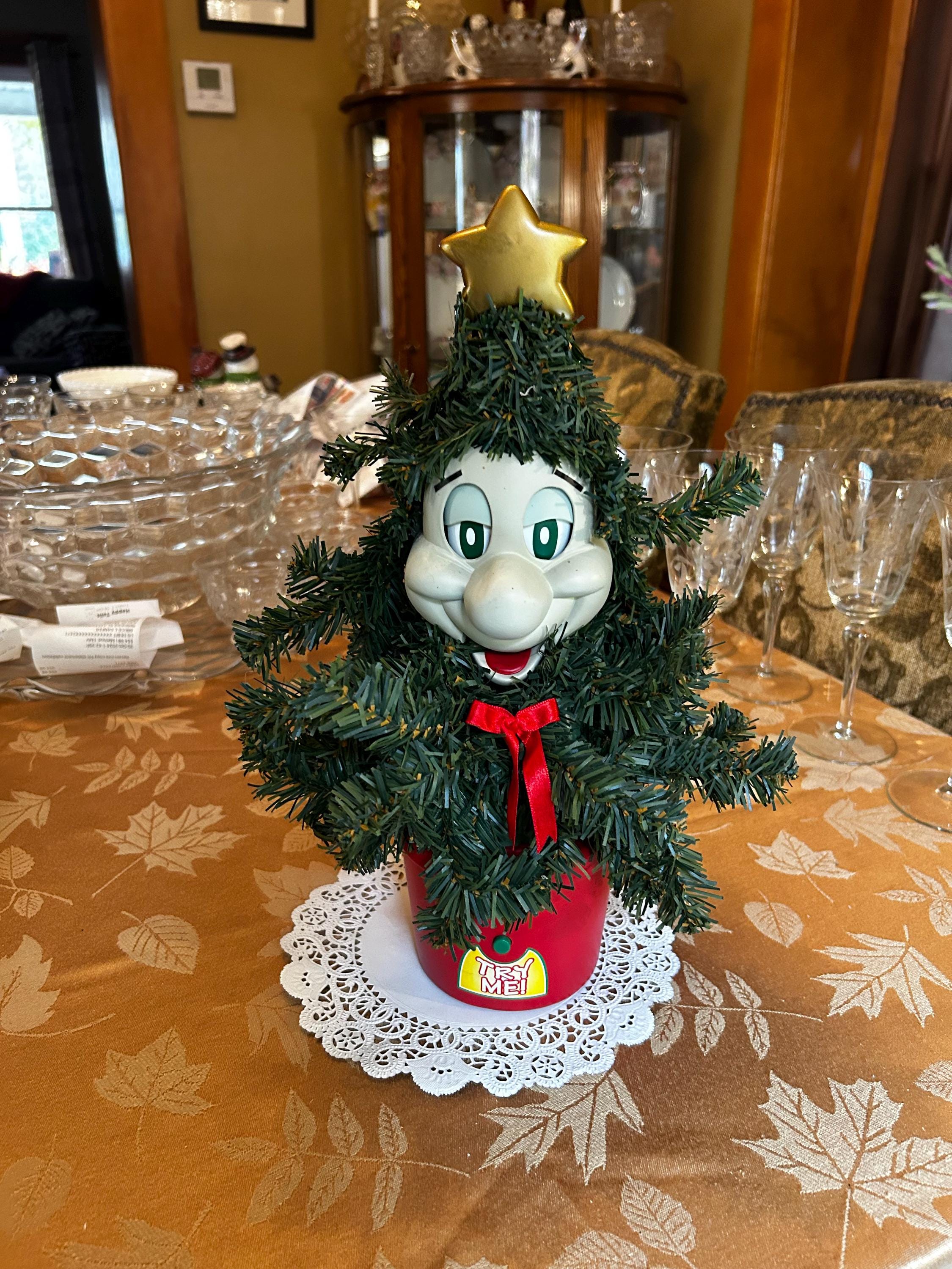Vintage 1997 Telco Talking and Singing Christmas Tree ~ the