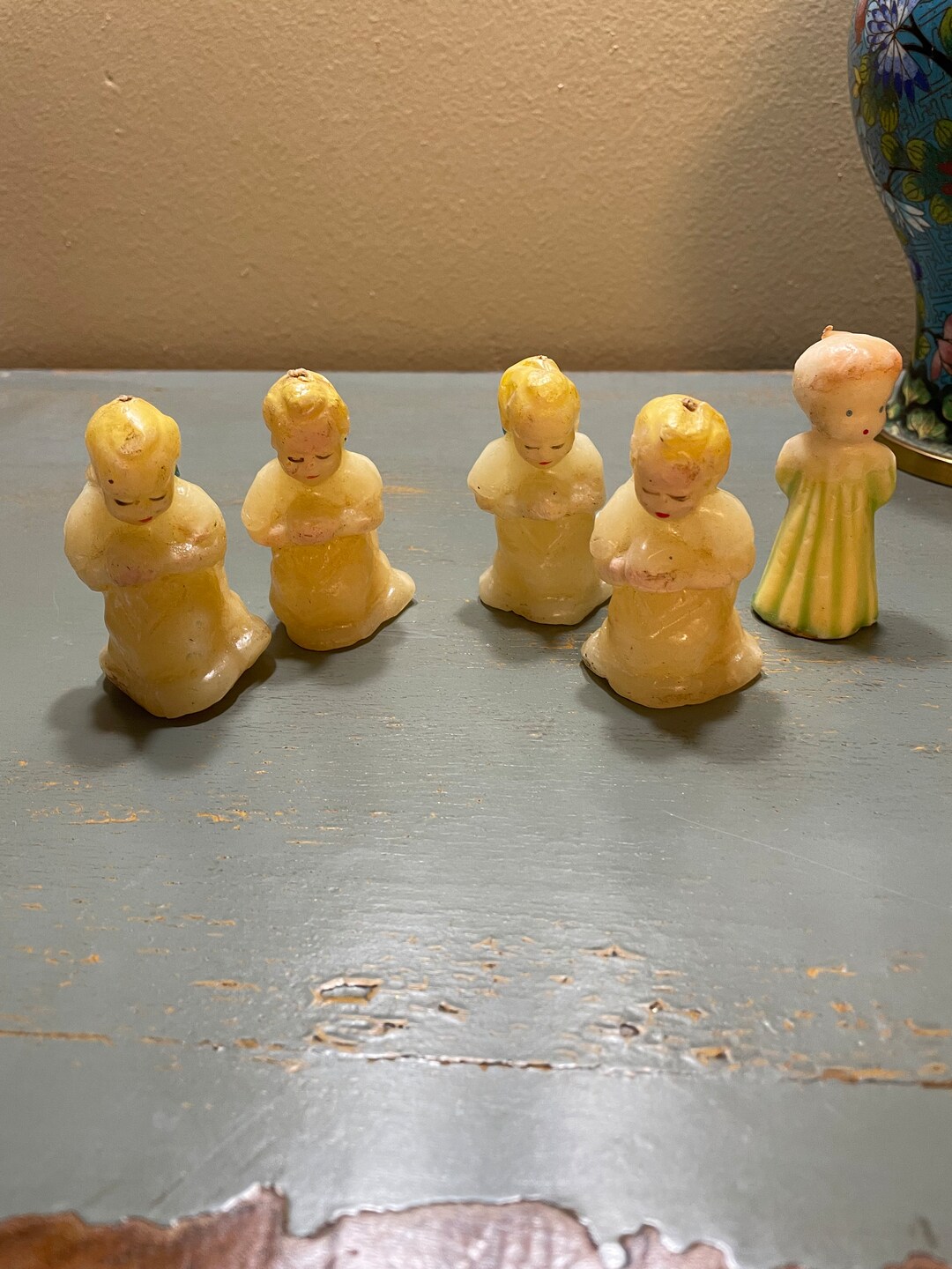 Charming Vintage Christmas Angel Candles as Found With Years Etsy