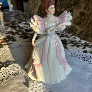 Beautiful Lenox Hand Painted Porcelain Lady Figure ~Ivory First Waltz - Gala Fashions Figurines ~ Gilded Age Style