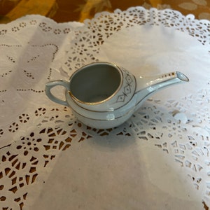 Antique White & Gold Trimmed Cup Shaped Infant / Invalid Feeder ~ Signed Germany