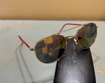 Vintage Go Pink Steve Madden Aviator Sunglasses ~ Pink Frames / Gray Lenses ~ European Look