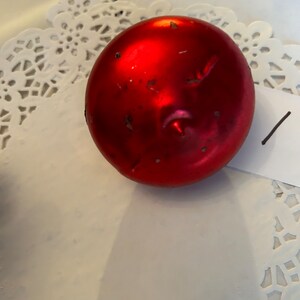 Original Vintage Mercury Glass Christmas Ornament ~ Rare Glittered Pointed Tear Drop Shape