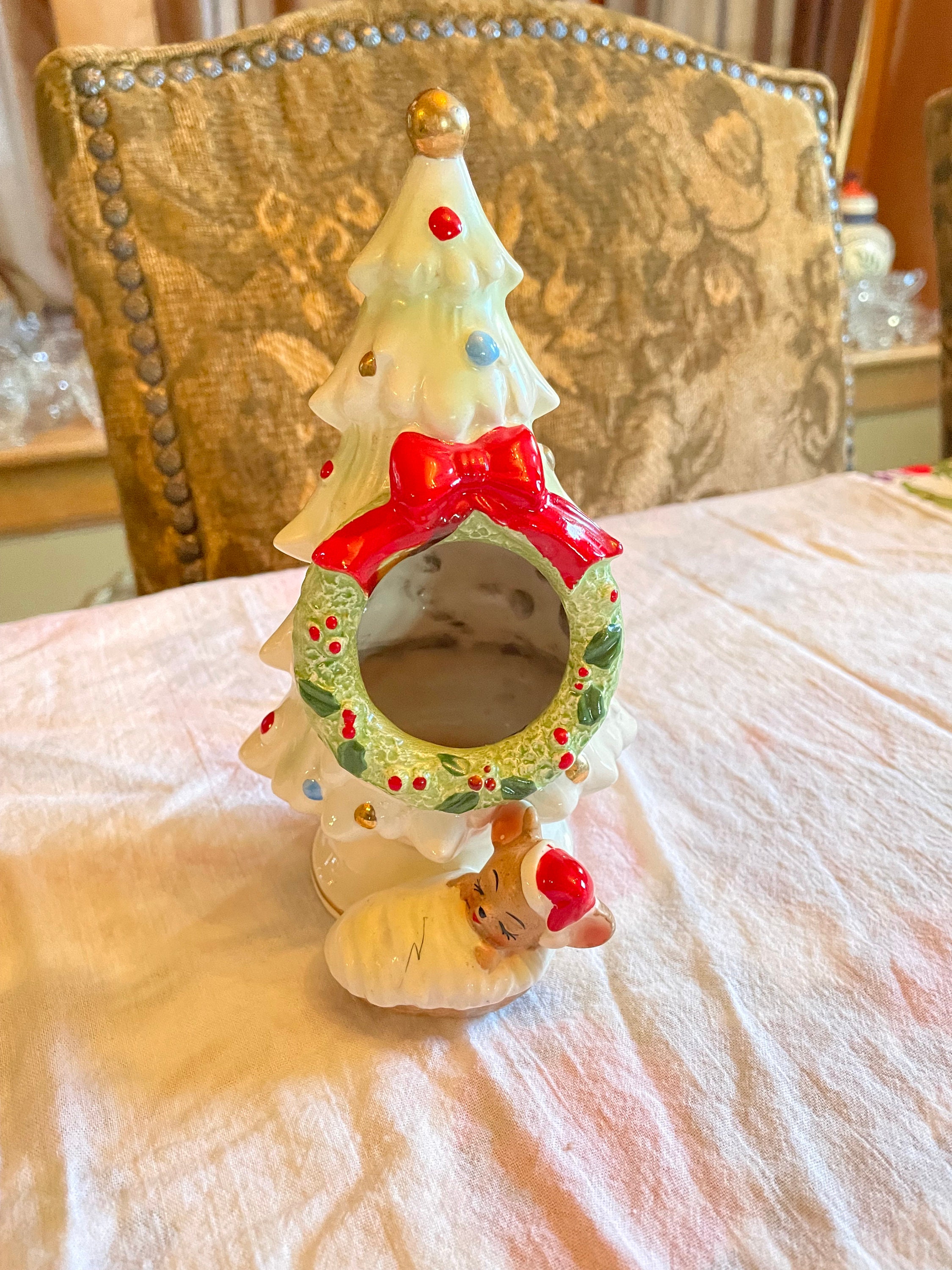Rare Vintage Josef Original Hand Painted Ceramic Christmas