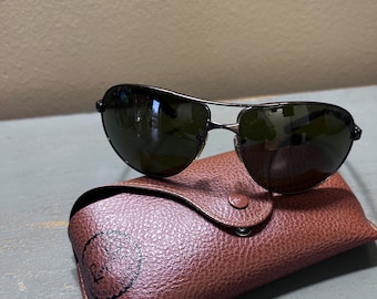 Vintage RayBan 3393 Gold / Bronze Aviator Sunglasses & Case ~ Brown Lens~ Classic Look