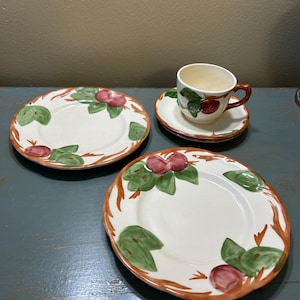 Nice Lot Franciscan Apple 2 Salad Plates & Cup and Saucer ~ Made in England