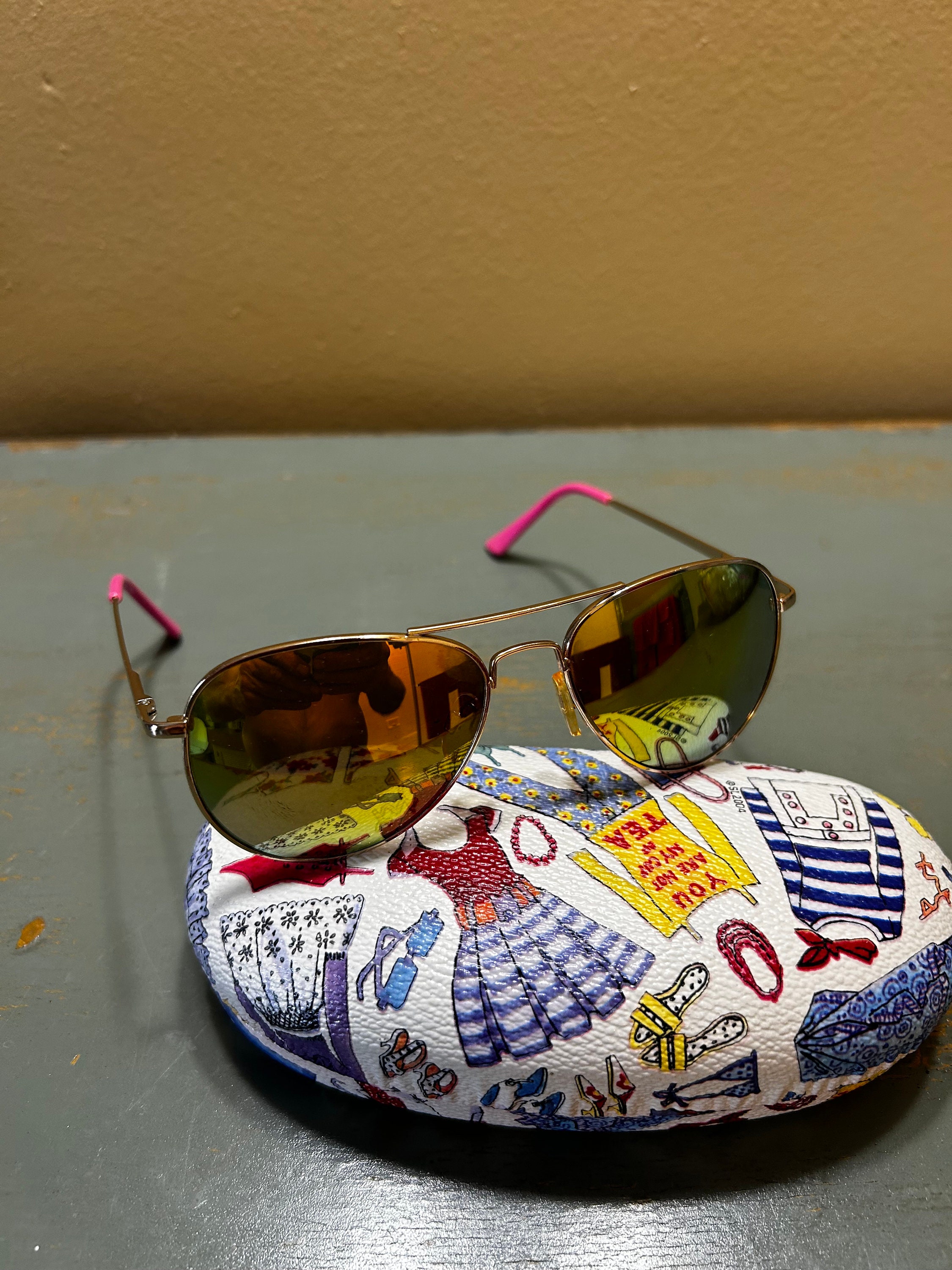 Occhiali da sole vintage con modello aviatore Beiset Johnson