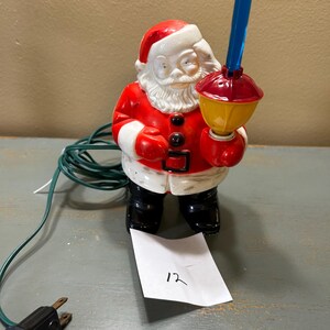 Vintage 1950s Royal Bubble Light Santa ~ Bubble Light Included ~ Nice Antique Look! #12