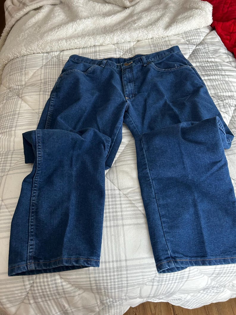Bellissimi jeans Wrangler vintage, vestibilità regolare, blu scuro classico / 36x30 immagine 6