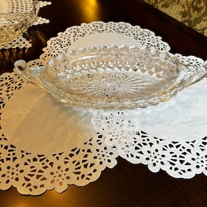 Vintage Fostoria AMERICAN Crystal 11.5&quot; Handled Oval Relish / Serving Bowl ~ Very Nice!