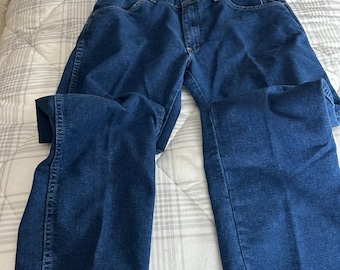 Nice Vintage Wrangler Regular Fit Classic Dark Blue Jeans / 36x30