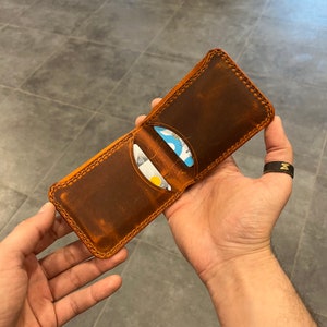 Carteira de couro personalizada, carteira masculina personalizada, carteira de couro feminina, couro curtido ao vegetal, carteira para cartão, couro legítimo curtido ao vegetal
