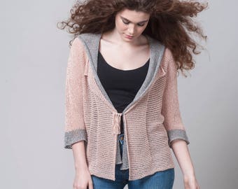 Summer Knit, Knit Cardigan, Boho Top, Light Top, Cardigan Sweater, Knit Jacket, Oversized Cardigan, Knit Top, Loose Top, Crochet Cardigan