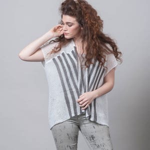 Punto de verano, Tops Boho, Ropa de primavera de mujer, Top de manga corta, Top suelto, Top ligero, Top de primavera, Top de punto, Top de ganchillo, Blusas de punto