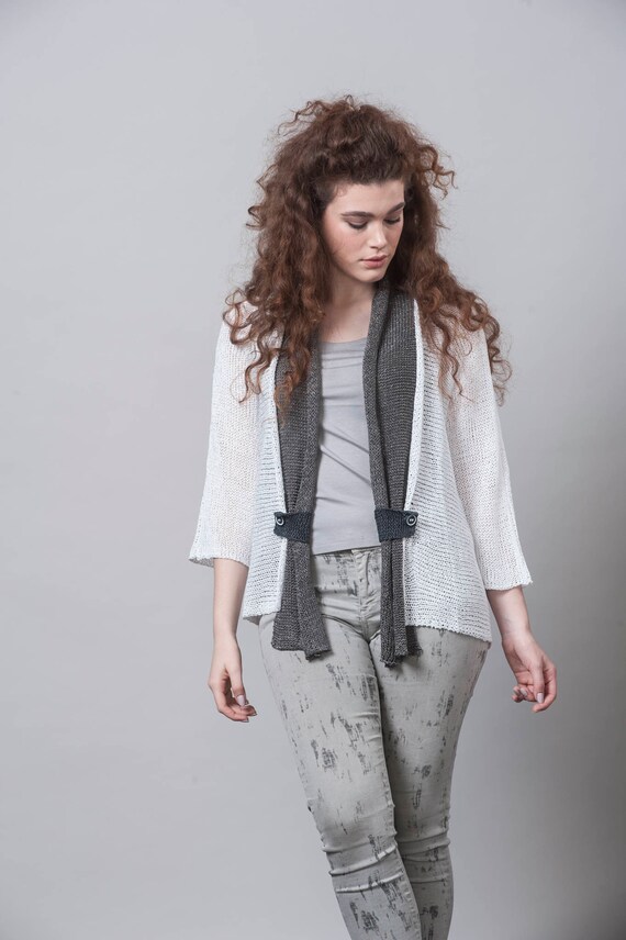 short white cardigan sweater