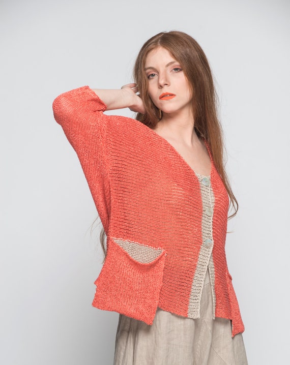 New Ladies Women/'s 3//4 Sleeve Crochet Knitted Cardigan Sweater Top UK Plus Sizes