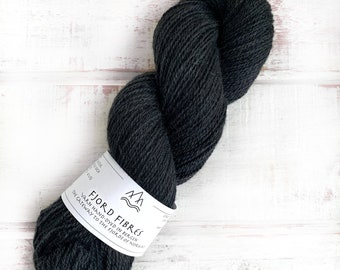 Coal Dust - Hand Dyed Yarn - Tonal Yarn -  Sock yarn - Norwegian wool - Gifts for knitters - Indie dyed yarn - Knitting yarn