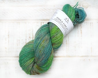 Woodlands in Spring - Hand Dyed Yarn - Variegated Yarn -  Sock yarn- Norwegian wool - Non superwash yarn - Natural yarn