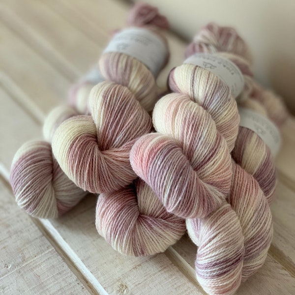 Rosewater - Hand Dyed Yarn - Tonal Yarn - Sock yarn- Norwegian yarn - Non superwash yarn