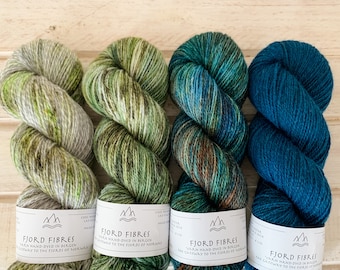 Rainforest Fade set Set - Trollfjord Sock - Variegated Yarn - Hand dyed yarn