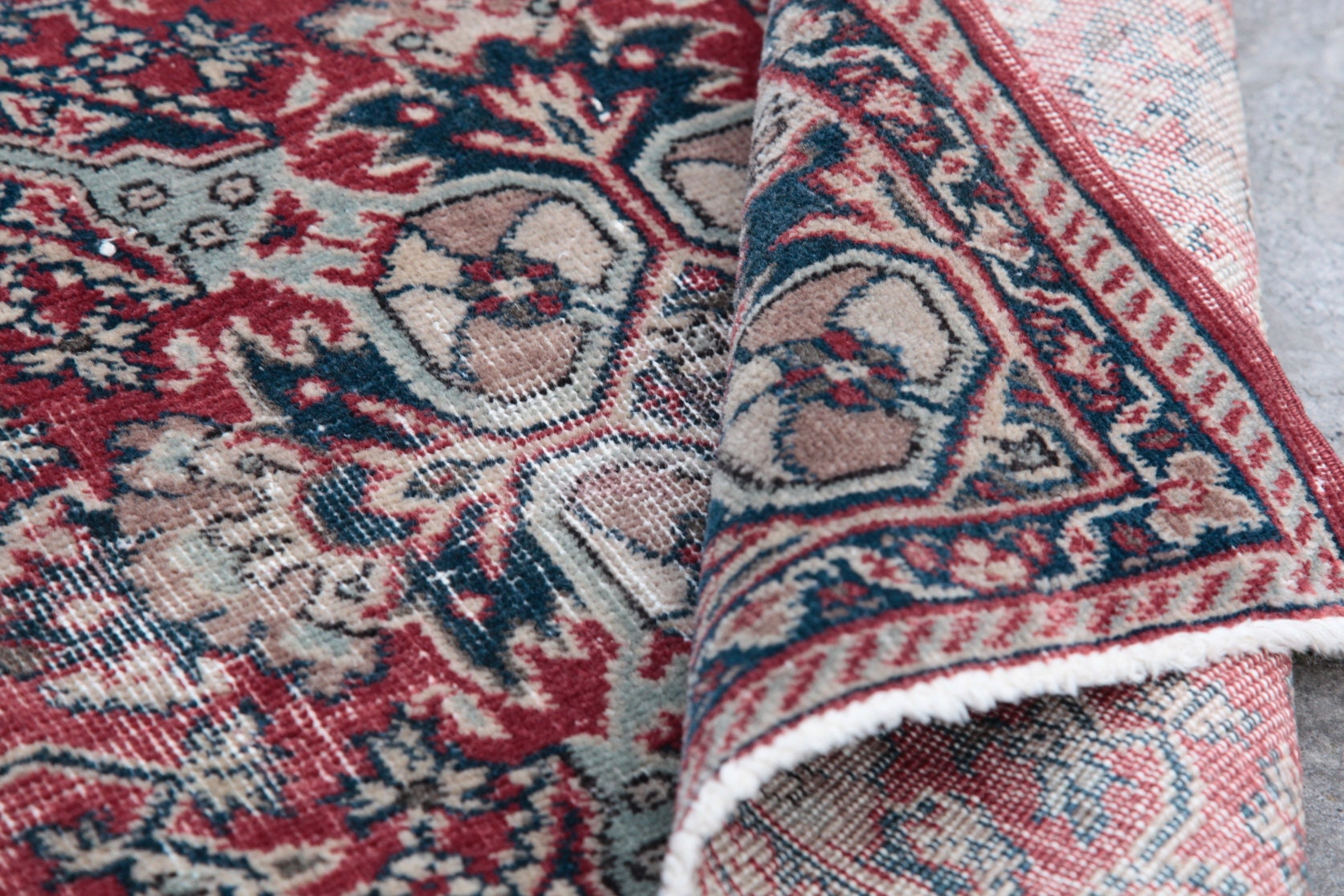 One of a Kind Turkish Carpetentryway Rugvintage Rugswool Etsy