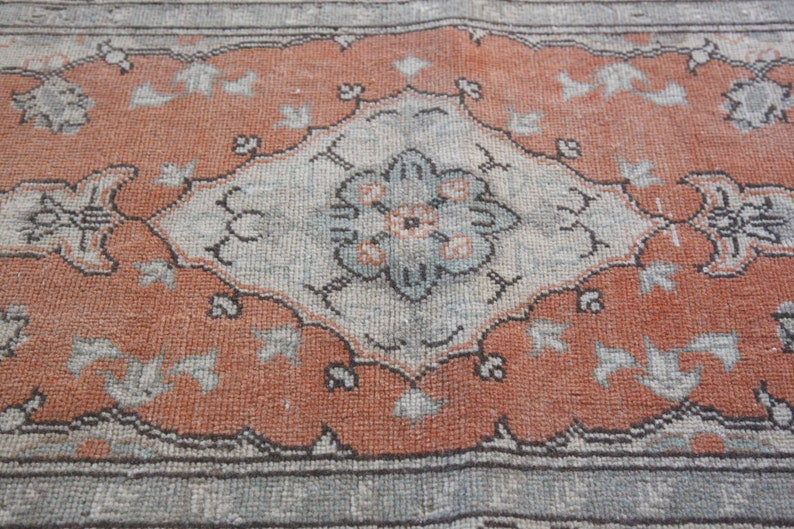 Tribal rug 3/'5x1/'10 Rug,Bathroom rug,Small Rug,muted tone rugs,Vintage Rug,Vintage Rug,Doormat Rug,Oushak Rug,Oriental Rug,Turkey Rug