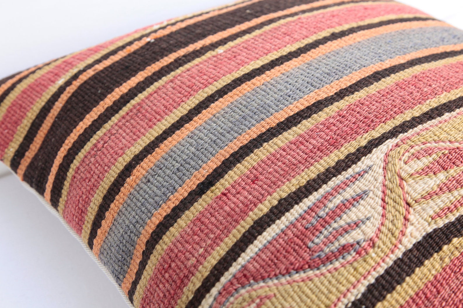 20x20 Kilim Pillow Turkish Pillow Cover Anatolian Kilim Pillow Etsy