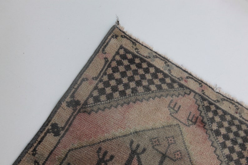 3x2 Rug,Bathroom Rug,Small Rug,Rugs,Cream Rug,Green Rug,Soft Rug,Ligt Greey Rugs,Vintage Rug,Doormat Rug,Oushak Rug,Oriental Rug,Turkey Rug,
