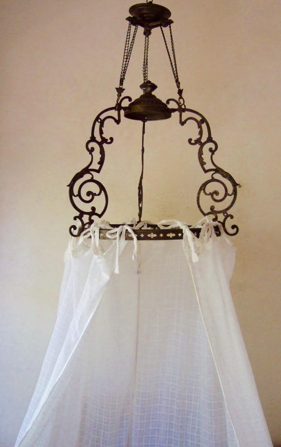 フランスアンティーク シエル・ド・リット ベッドの天蓋 ガーランド