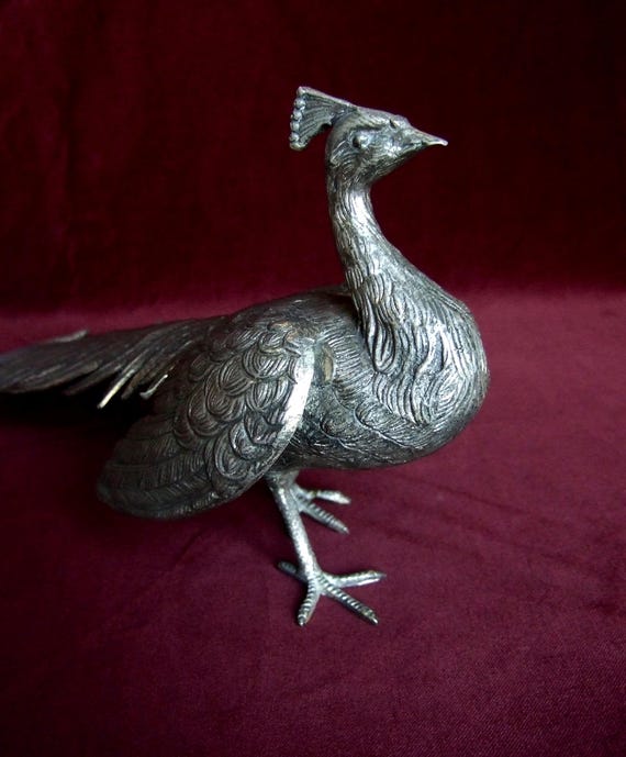 アンティーク フランス製 シルバー ブロンズ フェザント テーブル